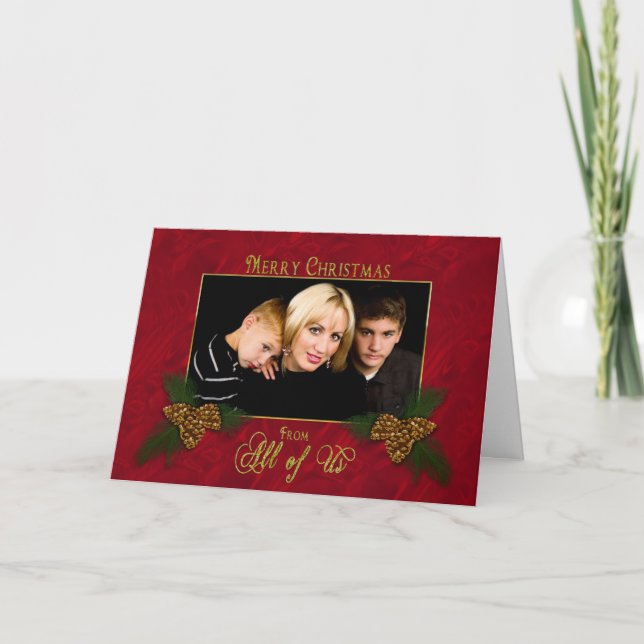 Cartes Pour Fêtes Annuelles Noël de nous tous - Insertion photo - Rouge (Devant)