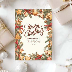 Cartes Pour Fêtes Annuelles Noël de pain d'épices rustique