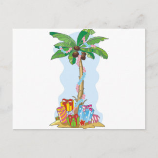 Cartes Pour Fêtes Annuelles Noël de palmier avec des cadeaux