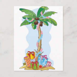 Cartes Pour Fêtes Annuelles Noël de palmier avec des cadeaux