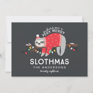 Cartes Pour Fêtes Annuelles noël de paresse coloré
