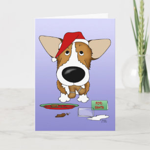Cartes Pour Fêtes Annuelles Noël de Pembroke Welsh Corgi