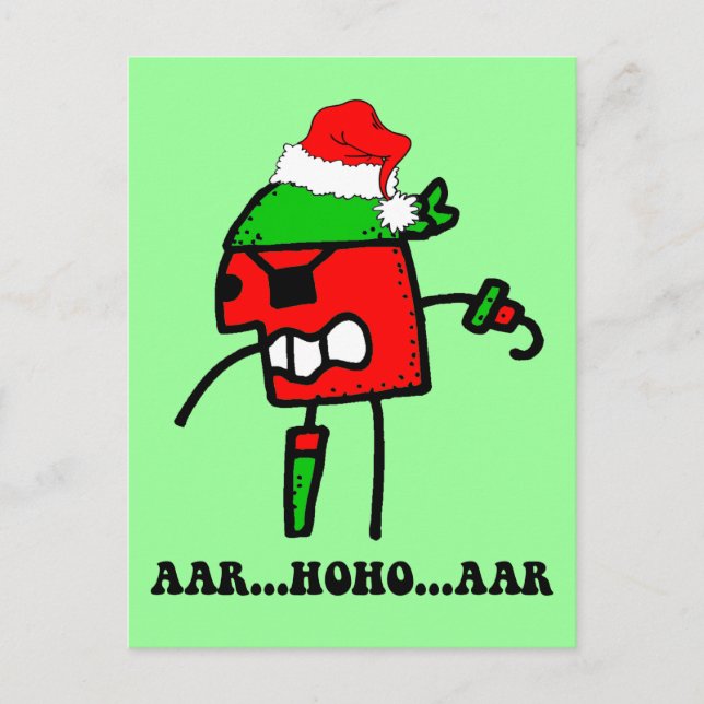 Cartes Pour Fêtes Annuelles Noël de pirates amusant (Devant)