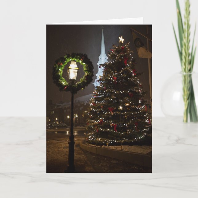 Cartes Pour Fêtes Annuelles Noël de Portsmouth NH (Devant)