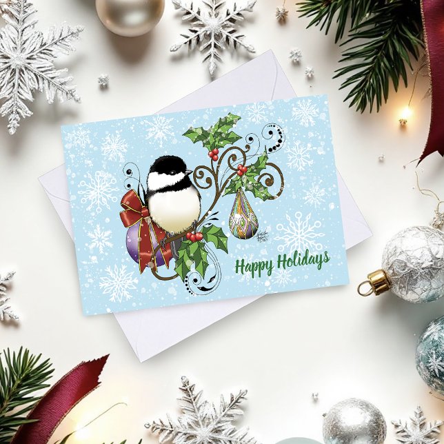 Cartes Pour Fêtes Annuelles Noël de poulet d'hiver (Créateur téléchargé)