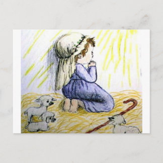 Cartes Pour Fêtes Annuelles Noël de prière d'enfant
