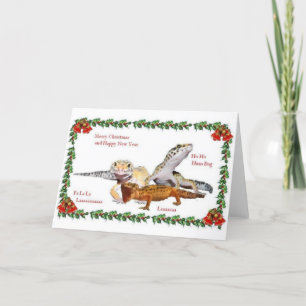 Cartes Pour Fêtes Annuelles Noël de reptile