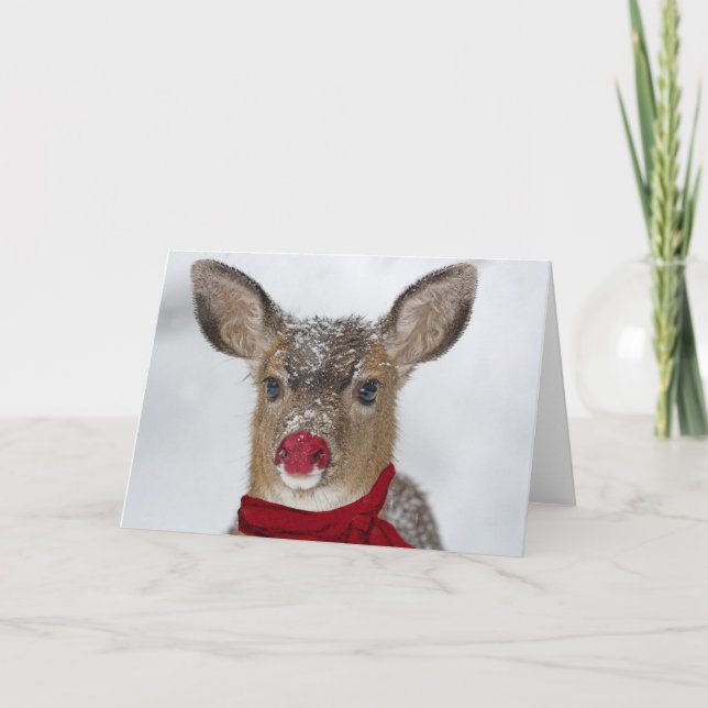Cartes Pour Fêtes Annuelles Noël de Rudolph (Devant)