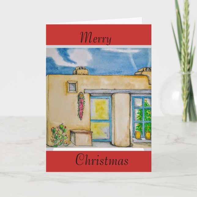 Cartes Pour Fêtes Annuelles Noël de Santa Fe (Devant)