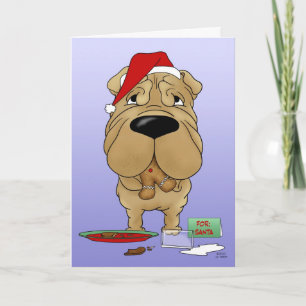 Cartes Pour Fêtes Annuelles Noël de Shar-Pei
