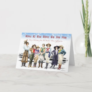 Cartes Pour Fêtes Annuelles Noël de suffragette de cheval de Buckin de