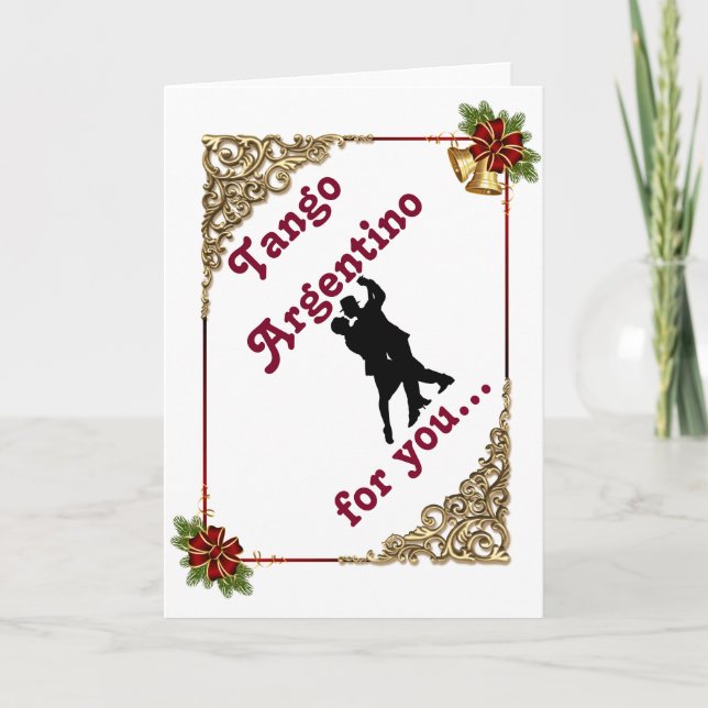 Cartes Pour Fêtes Annuelles Noël de Tango (Devant)