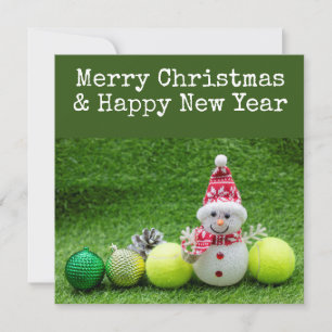 Cartes Pour Fêtes Annuelles Noël de tennis avec thème de tennis