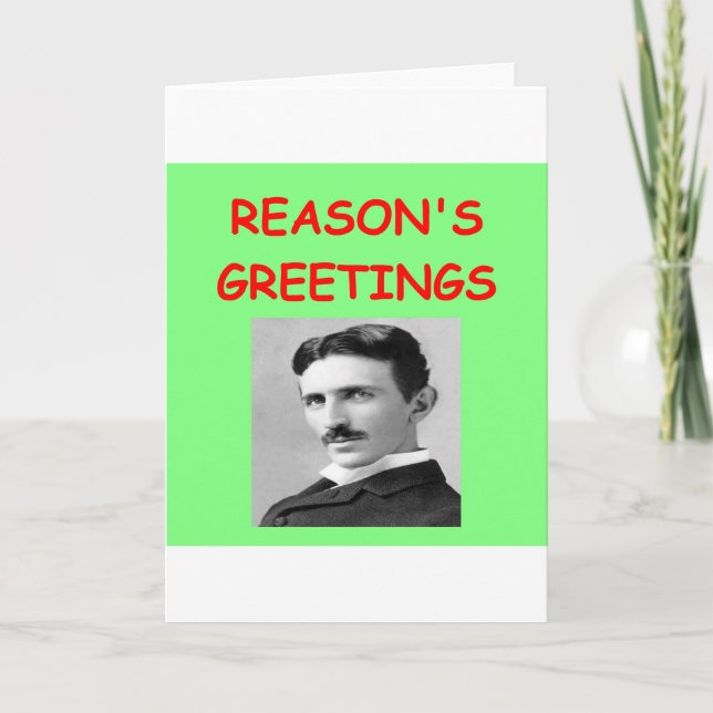 Cartes Pour Fêtes Annuelles noël de tesla (Devant)