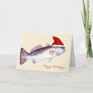 Cartes Pour Fêtes Annuelles Noël de truite mouchetée de père Noël