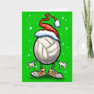 Cartes Pour Fêtes Annuelles Noël de volley-ball