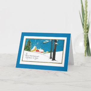 Cartes Pour Fêtes Annuelles Noël démodé à la ferme