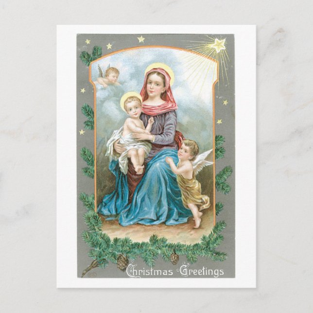 Cartes Pour Fêtes Annuelles Noël démodé, Mary (Devant)