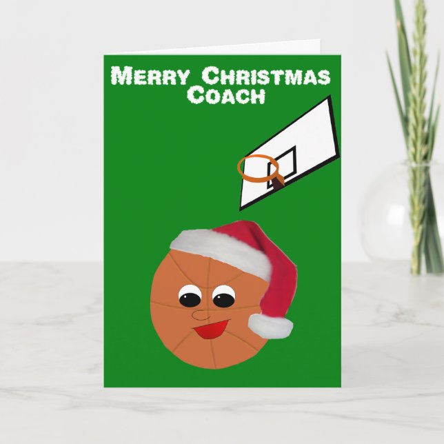 Cartes Pour Fêtes Annuelles Noël d'entraîneur de football (Devant)