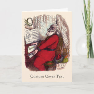 Cartes Pour Fêtes Annuelles Noël d'époque, Thomas Nast Santa Claus Piano