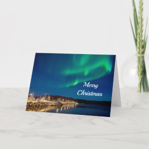 Cartes Pour Fêtes Annuelles Noël des aurores boréales