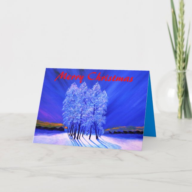 Cartes Pour Fêtes Annuelles Noël des aurores boréales (Devant)