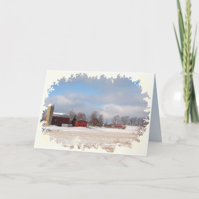 Cartes Pour Fêtes Annuelles Noël des Barres Rouges (Devant)
