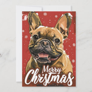 Cartes Pour Fêtes Annuelles Noël des Bulldog français
