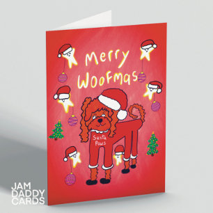 Cartes Pour Fêtes Annuelles Noël des canicules de père Noël Paws