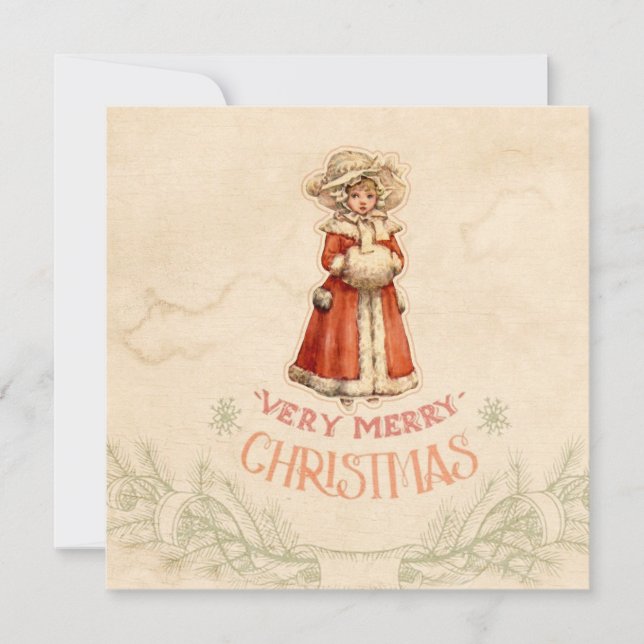 Cartes Pour Fêtes Annuelles Noël des caroleurs de VIctorian (Devant)