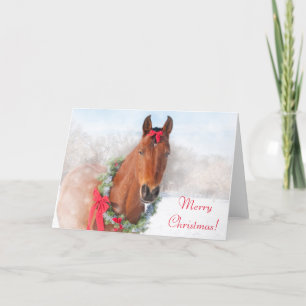 Cartes Pour Fêtes Annuelles Noël des Chevaux de Baie