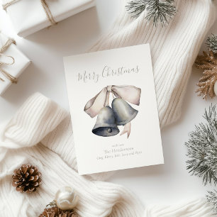 Cartes Pour Fêtes Annuelles Noël des cloches d'argent