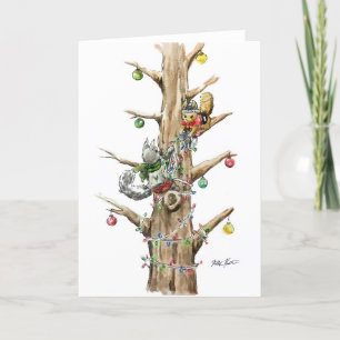 Cartes Pour Fêtes Annuelles Noël des écureuils