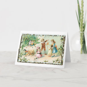 Cartes Pour Fêtes Annuelles Noël des enfants victoriens