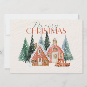 Cartes Pour Fêtes Annuelles Noël des merveilles hivernales vintages