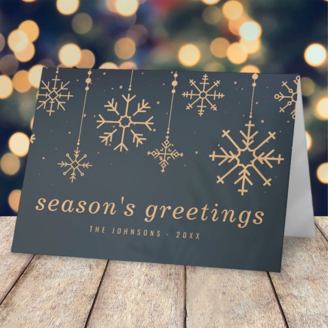 Cartes Pour Fêtes Annuelles Noël des snowflics d'hiver modernes (Créateur téléchargé)