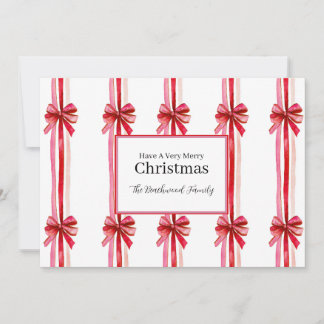 Cartes Pour Fêtes Annuelles Noël des vaches roses et rouges