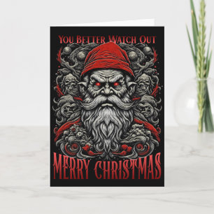 Cartes Pour Fêtes Annuelles Noël d'horreur Père Noël