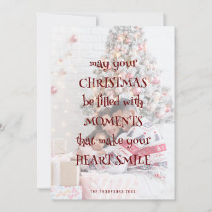 Cartes Pour Fêtes Annuelles Noël Dire Photo superposition Texte d'art