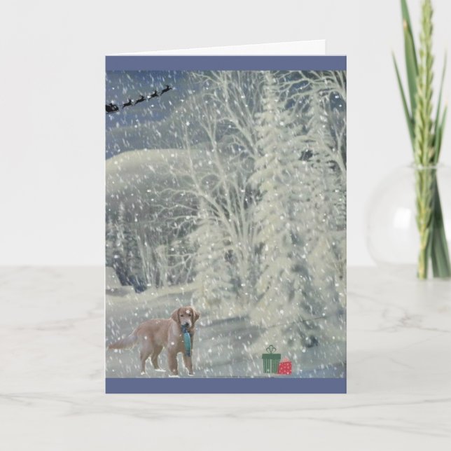 Cartes Pour Fêtes Annuelles Noël d'or (Devant)