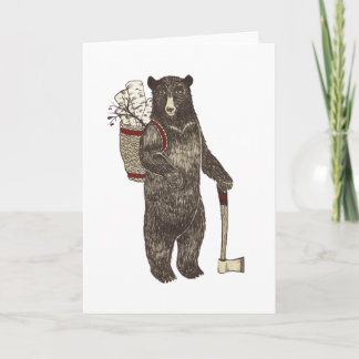 Cartes Pour Fêtes Annuelles Noël d'ours de pays