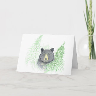 Cartes Pour Fêtes Annuelles Noël d'ours noir