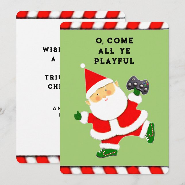 Cartes Pour Fêtes Annuelles Noël drôle (Devant / Derrière)