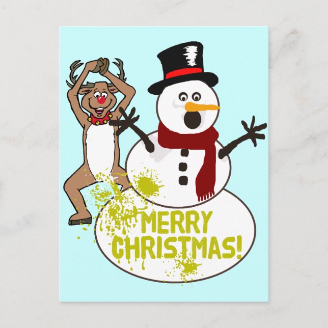 Cartes Pour Fêtes Annuelles Noël drôle (Devant)