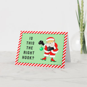 Cartes Pour Fêtes Annuelles Noël drôle de boxe