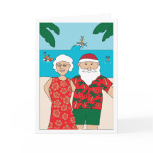Noël drôle de plage du père noël