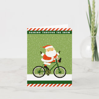 Cartes Pour Fêtes Annuelles Noël drôle de vélo