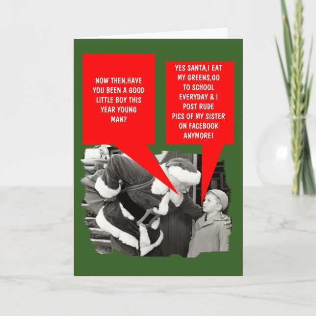 Cartes Pour Fêtes Annuelles Noël drôle facebook (Devant)