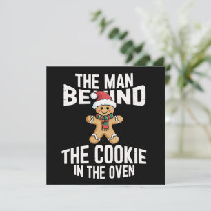 Cartes Pour Fêtes Annuelles Noël drôle Grossesse Homme Derrière Cookie
