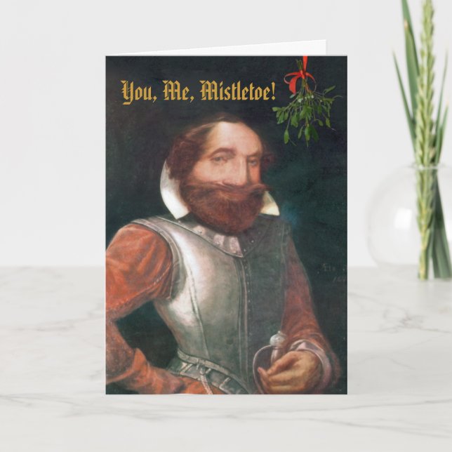 Cartes Pour Fêtes Annuelles Noël drôle Mistletoe (Devant)